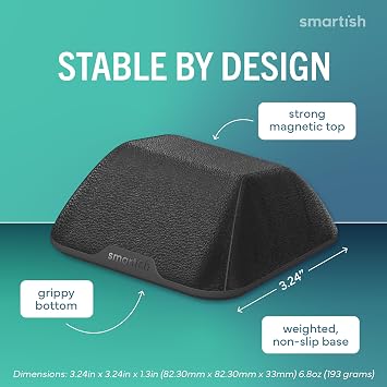Smartish Magnetic Cord Holder - Cable Wrangler Organizer with Magnet Clips for Charger Management on Desktop, Nightstand for USB-C + Lightning - Black Tie Affair