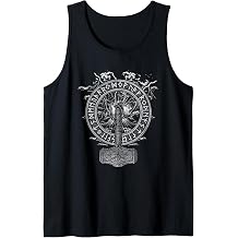 Hammer of Thor - Norse Mythology - Rune Circle Urnes Style Tank Top