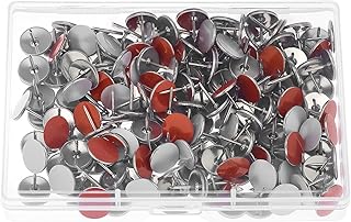 QWORK 200 Pack Reflective Trail Markers Tacks – Night Visibility Tracking Pins for Hunting, Hiking & Camping – Fluorescent Orange & White Reflective Tacks for Tree Stands, Paths & Navigation