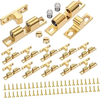 DOITOOL 12pcs Double Ball Buckle Cabinet Door Catch Rv Cabinets Drawer Rollers Furniture Rollers Closet Tension Cabinet Door Latches and Catches Metal Ball Catches Furniture Ball Latches