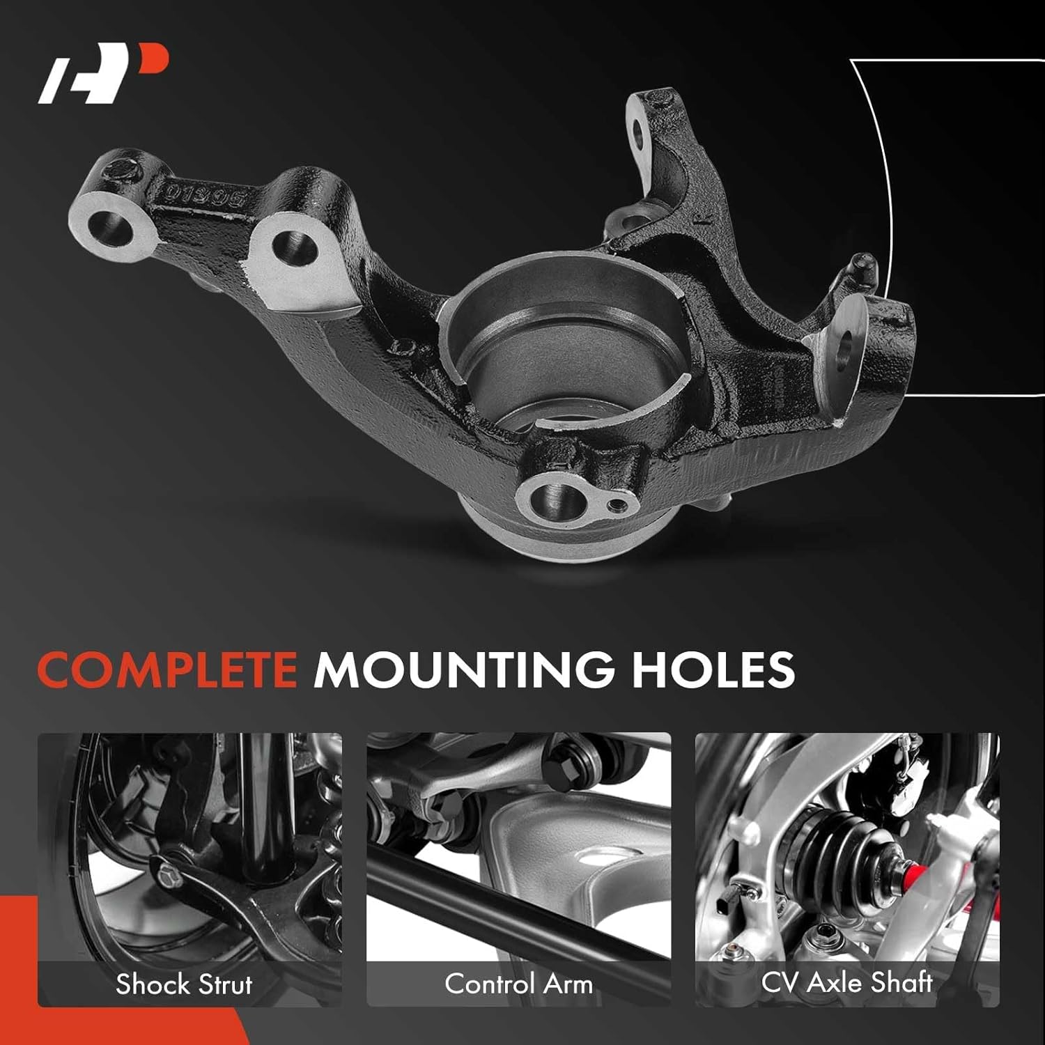 A-Premium Front Suspension Steering Knuckle Compatible with Hyundai Elantra 2011-2012 1.8L & Veloster 2012 1.6L, Right Passenger Side