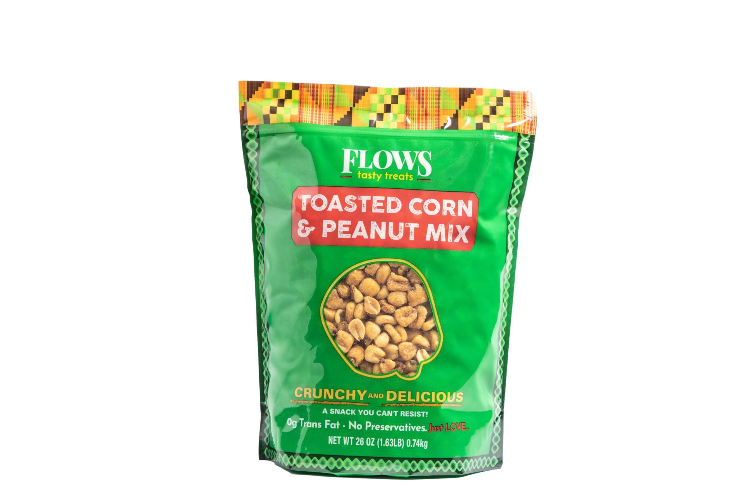 Flows Tasty Treats, Toasted Corn & Peanut Crunchy Mix, 26 Ounce