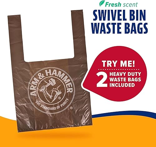 Miniatura 6 de Petmate - Basurero giratorio Arm  Hammer 70067 rastrillo y recogedor de excrementos bolsas perfumadas incluidas un tamaño color negro y centavo