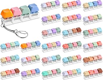 12 Pcs Keyboard Fidget Toys Stress Relief Fidget Clicker Keyboards Set Colorful Keyboard Decompression Toys Button Stress Relief Gifts for Adults to Relieve Stresses Pass Time Party Giveaways Favors