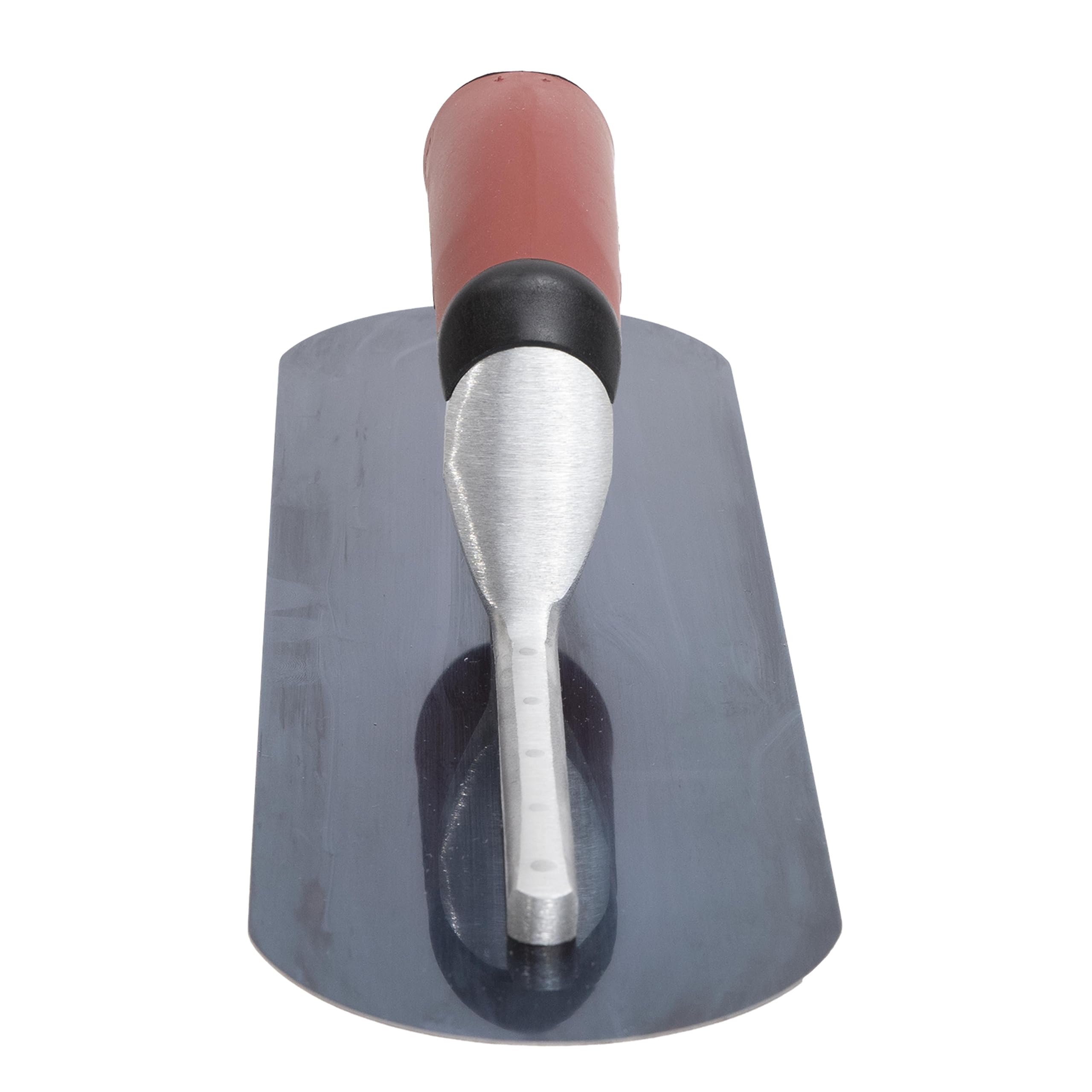 Truelle de lissage Marshalltown, entièrement arrondie avec manche Durasoft courbé, en acier bleu, outils pour plâtriers, dimensions : 406x102 mm