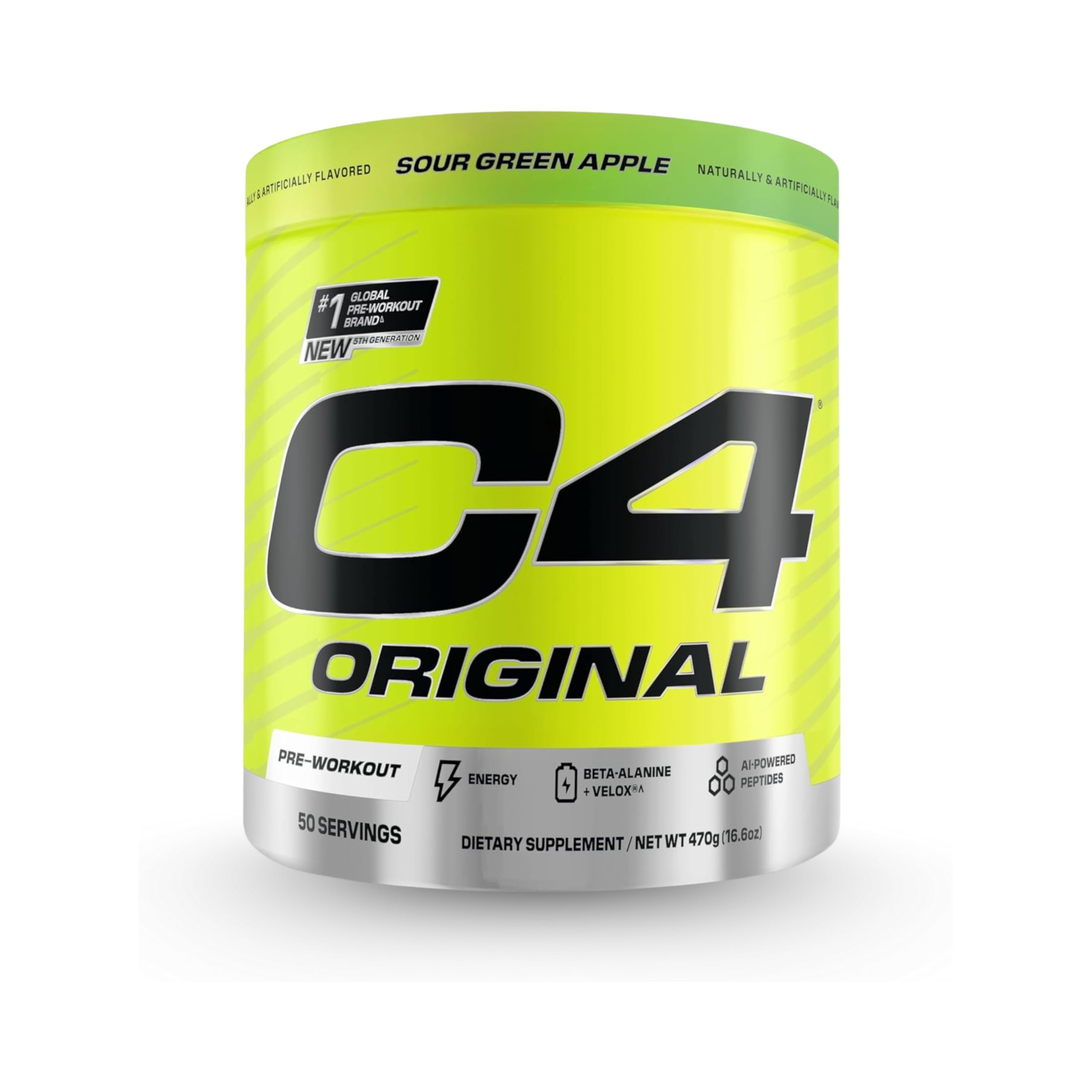 Cellucor C4 Original Idseries Pre-Workout, Green Apple, 60 Servings, 390 gm Green Apple 390 gm
