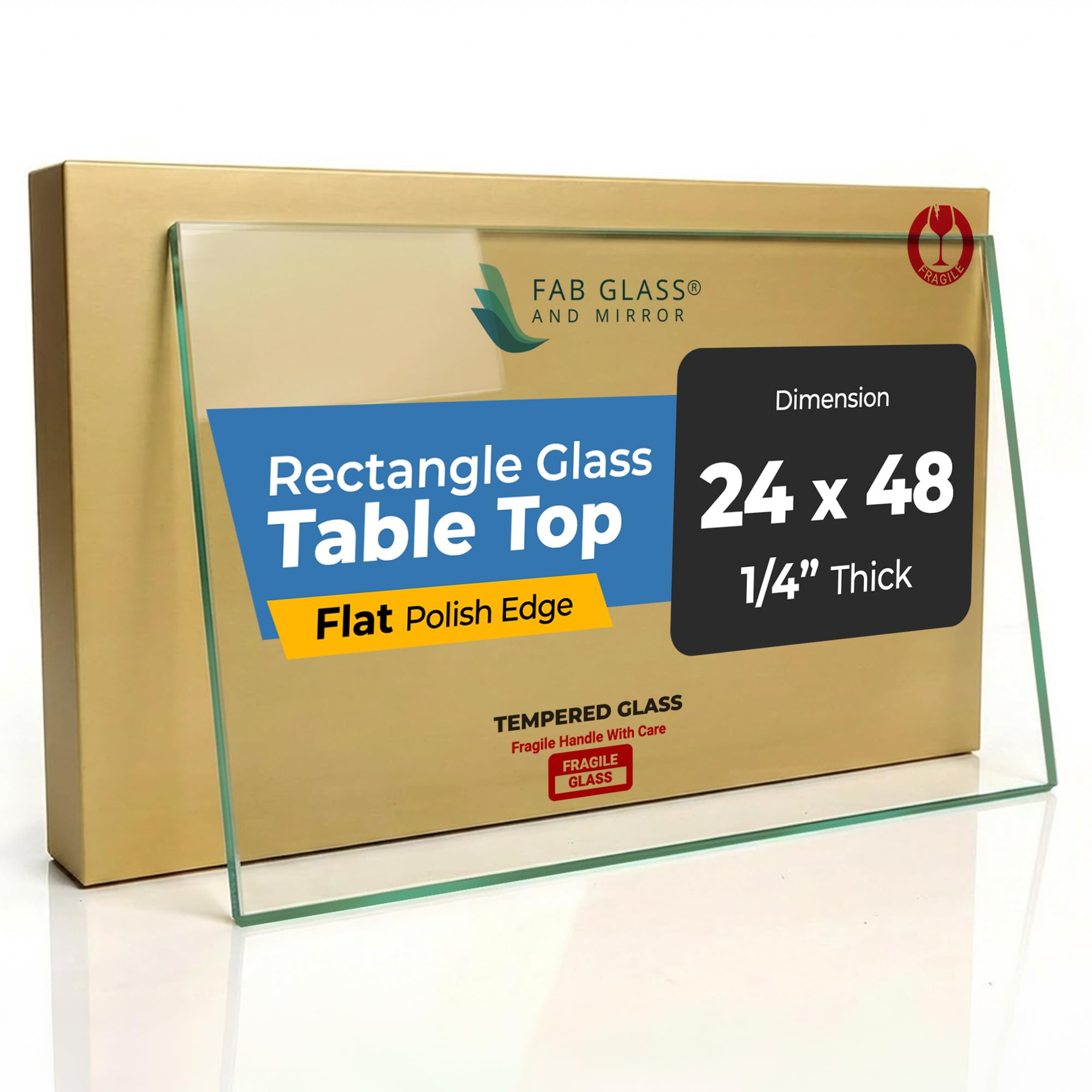 Amazon.com: Clear Rectangle Tempered Glass Table Top 24