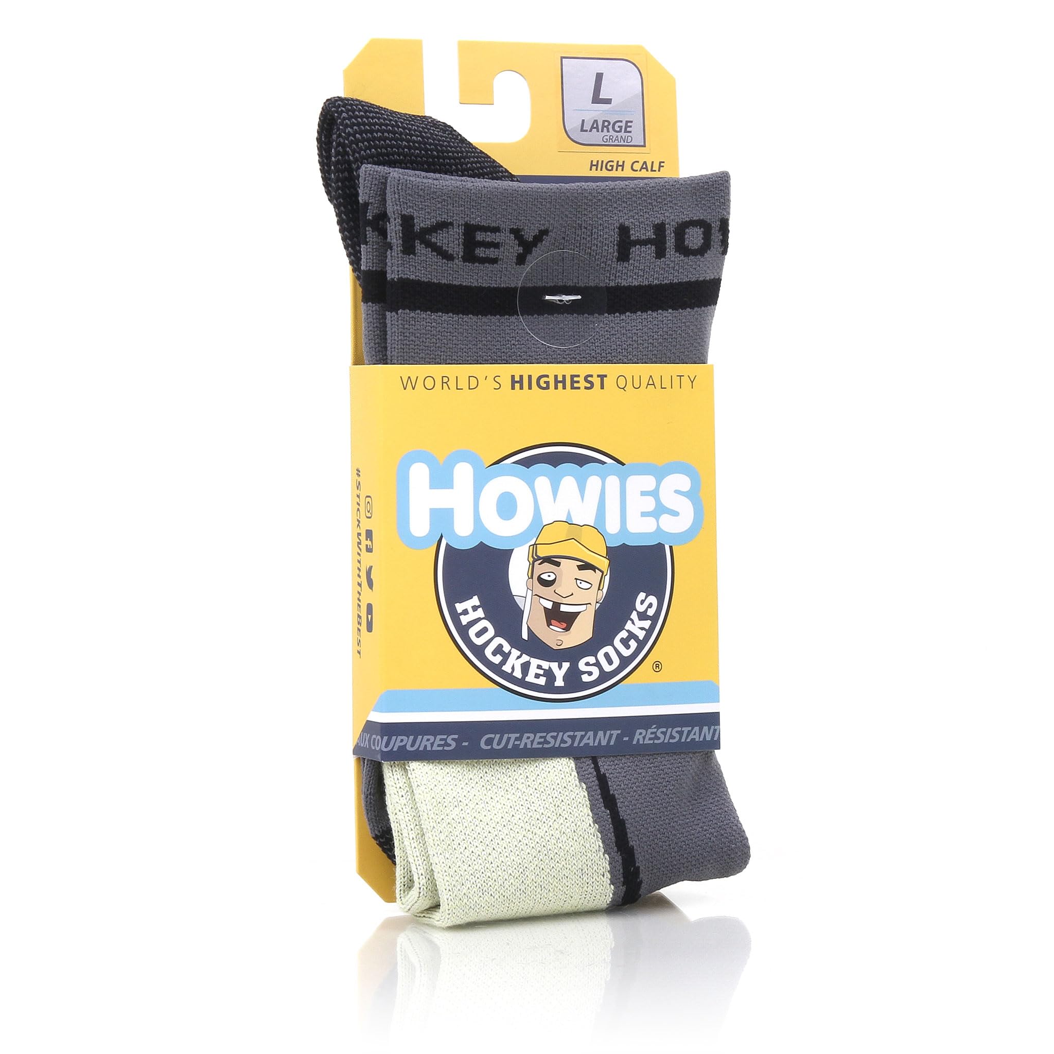 Howies Hockey Tape Schnittfeste Hockey-Socken, Herren, Cut-Resistant Hockey Socks, L (Mens 10-13)
