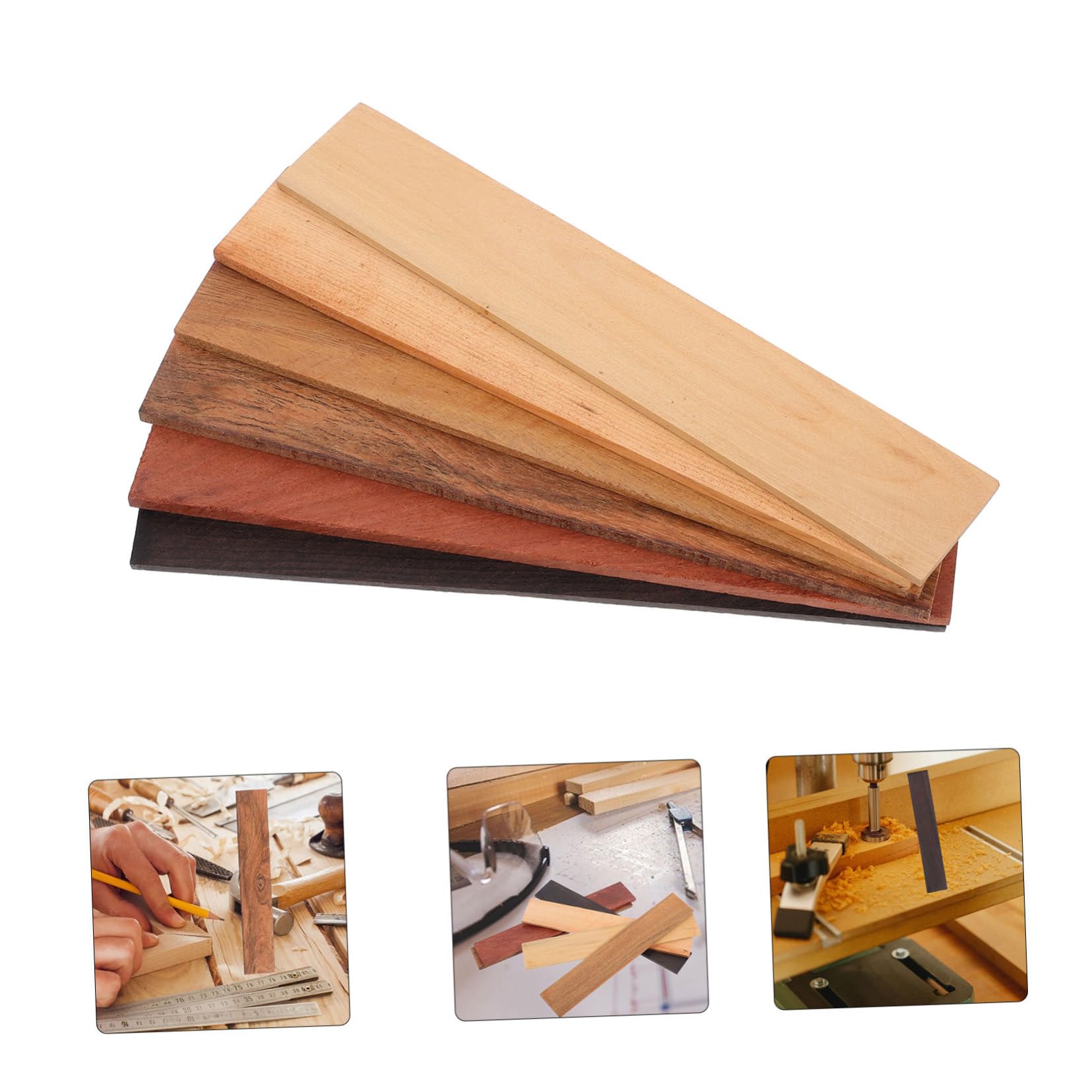 NULYLU Wooden Planks Rosewood Textured Replacement Slats for Park Bench DIY Wooden Panels for Projects