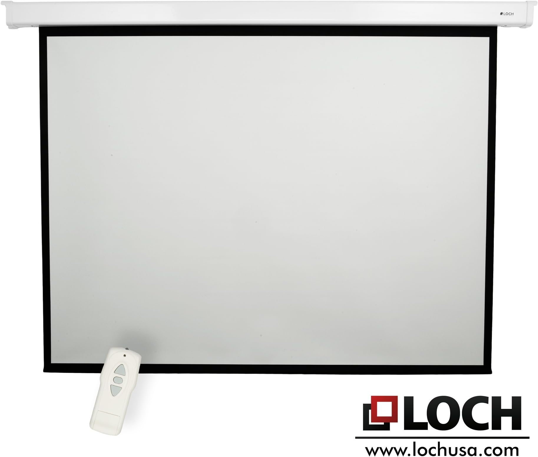 LOCH 100" Diagonal 4:3 Motorized Projection Screen - High Contrast