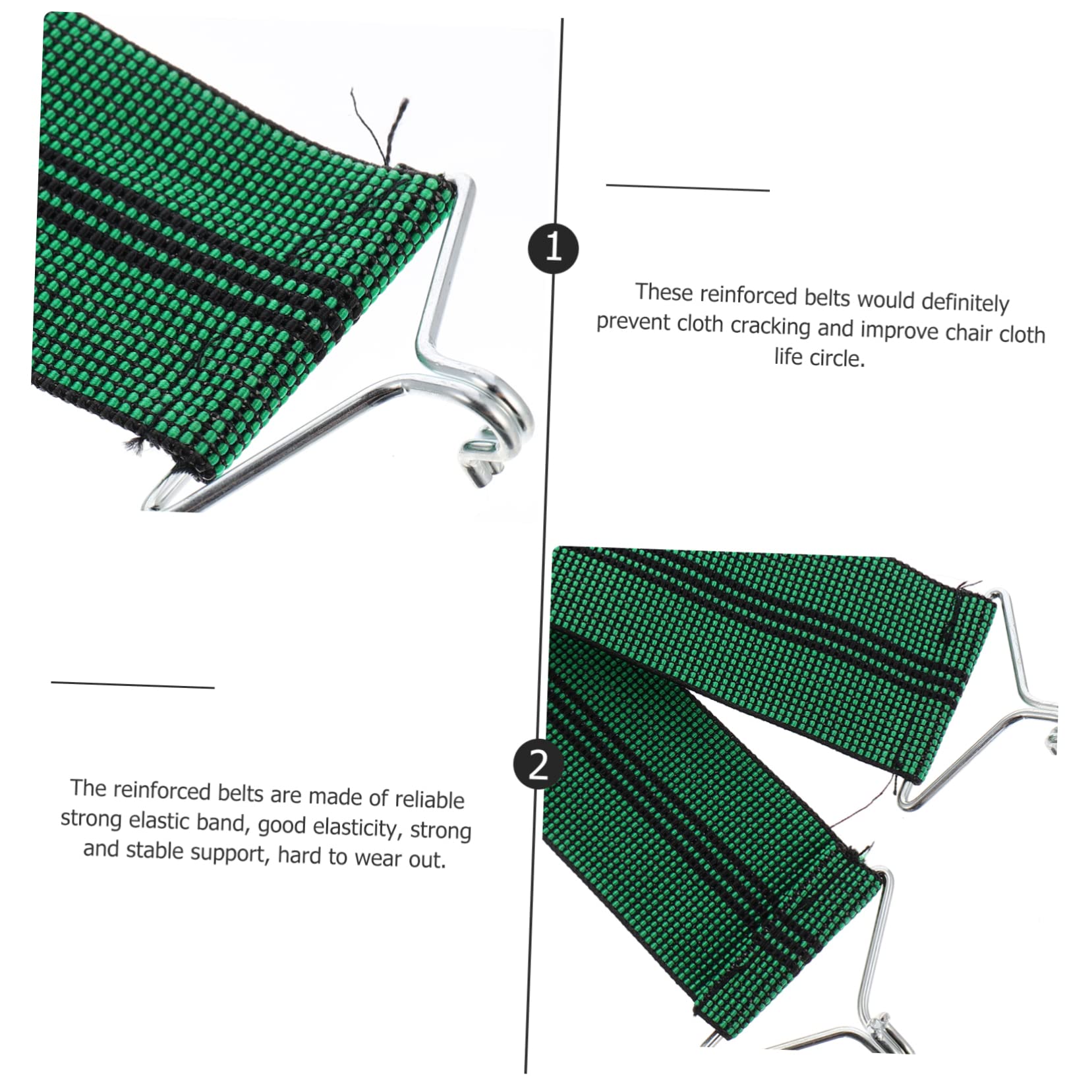 10pcs Cinghie Per Sedie Rinforzate Per Sedie Sdraio Anti-strappo Cinghie Elastiche Pieghevoli Per Stabilità E Comfort Per Recliner E Sedie Pieghevoli