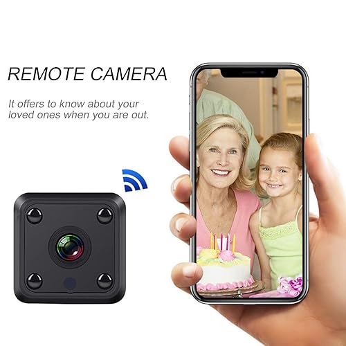 Miniatura 5 de HEALLILY 1080P Wireless HD Camera 155 Wide Angle Camera Mini Sensor Night Vision Camera Portable Security Camera