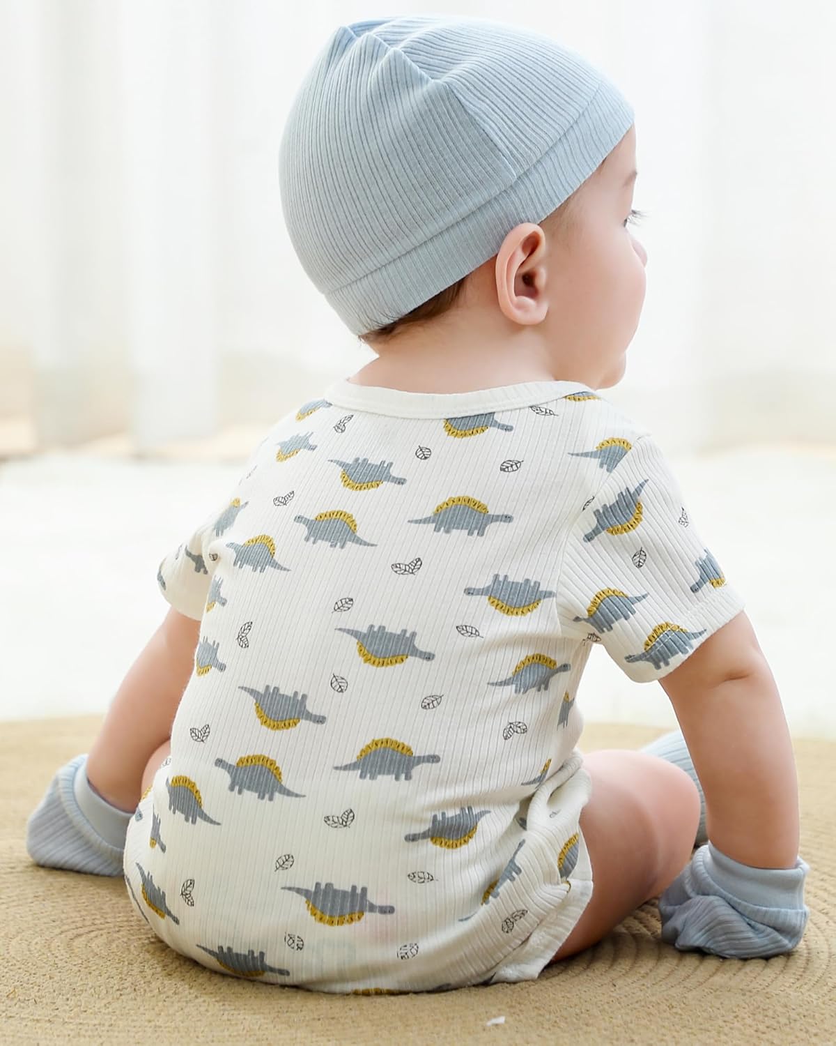 Baby Bodysuits Ribbed Mix Summer Newborn Boy Girl Clothes 5-pack