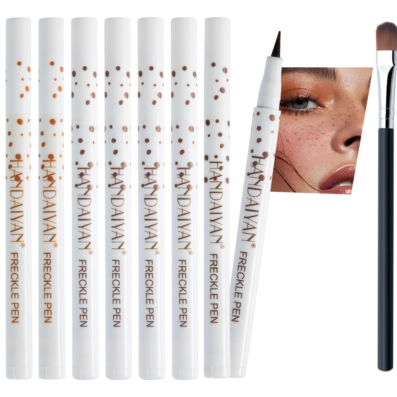 Neyeau Freckle Pen 8 Pieces - Natural Lifelike Fake Freckles, Long-Lasting & Waterproof Formula for a Sun-Kissed Makeup