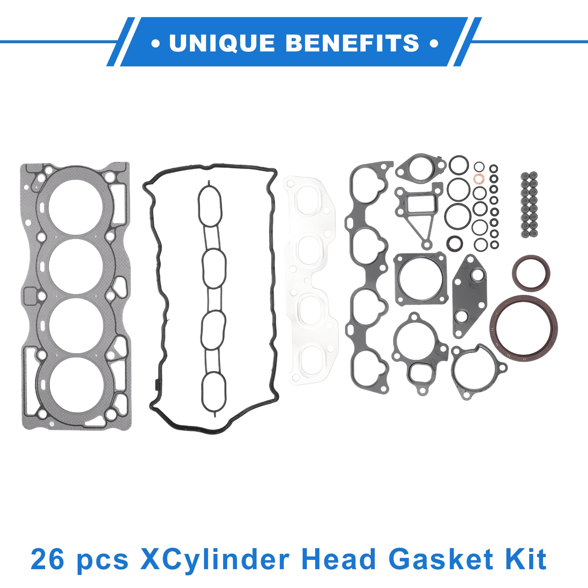 Juego De Juntas De Culata Para Nissan QR25/T31 1 Juego | Material: Metal Y Caucho, OE: A0101ET80J, Resistencia A Altas Temperaturas, Buena Elasticidad, Fácil Instalación