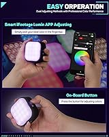 Vista 4 de IFOOTAGE Luz de video para cámara, luz de cámara inteligente RGBW portátil, control inteligente por aplicación/18 efectos