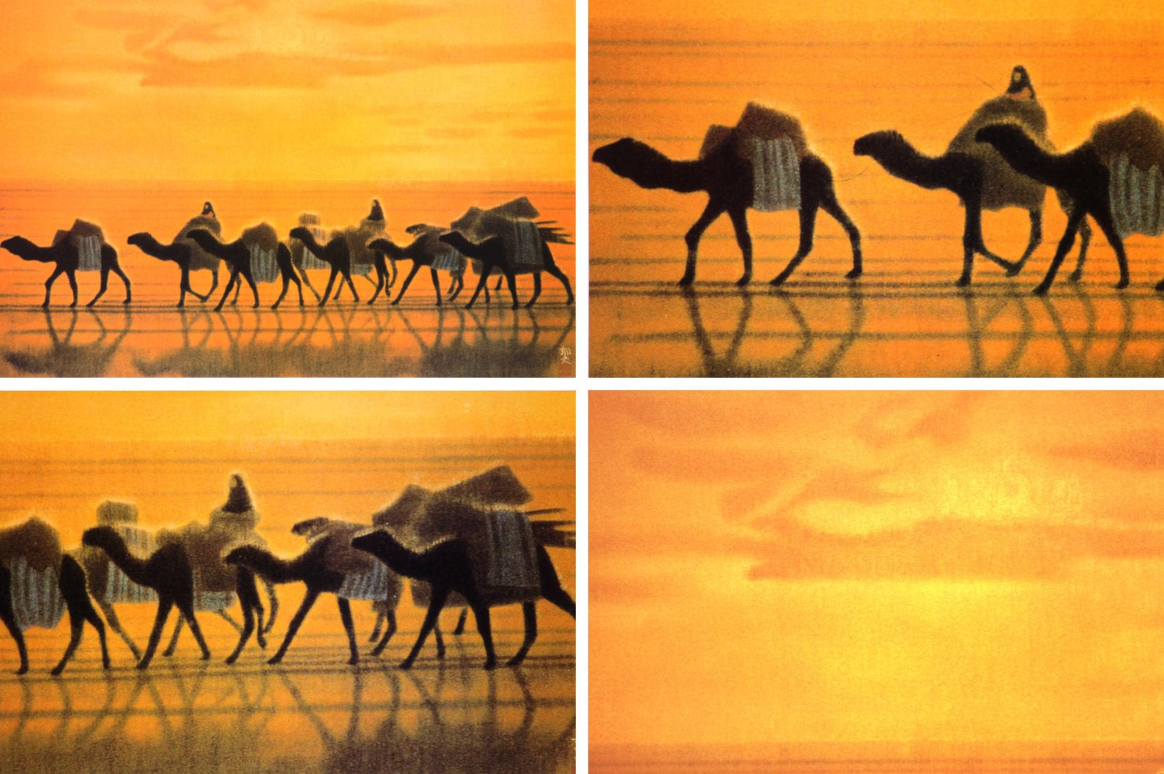 Amazon.co.jp: アートショップ フォームス 平山郁夫「流沙浄土変」日本