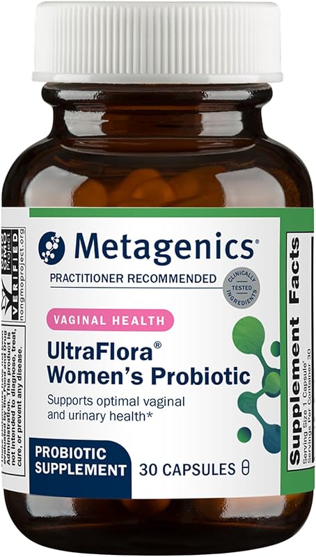 Metagenics UltraFlora Women's Probiotic, 30 Capsules | Shelf-Stable Supplement for Vaginal Health, Yeast Balance and Urinary Comfort, with Lactobacillus GR-1 and RC-14, Non-GMO