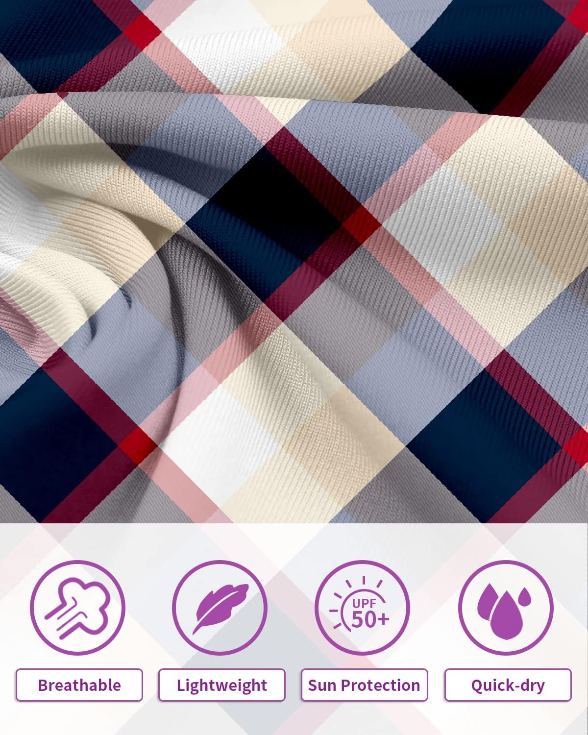 Soneven Womens Long Sleeve Polos 1/4 Zip Moisture Wicking Collared Golf Shirt Slim Fit for Casual Work - Image 5