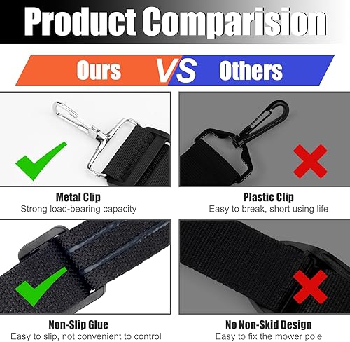Miniatura 4 de Esonto Correa de recortadora de cuerdas, correa de hombro para herbívora, cómoda, aligera la carga en las manos, aumenta la seguridad, compatible