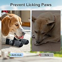 Vista 58 de BEAUTYZOO 6 calcetines para perros para evitar lamer las patas, zapatos antideslizantes para suelos de madera dura en pavimentos calientes, botas