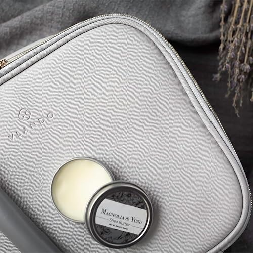 Miniatura 10 de Vlando Neceser de aseo grande, bolsa de maquillaje cosmética de viaje, multicompartimento con divisores para cosméticos, brochas de maquillaje,