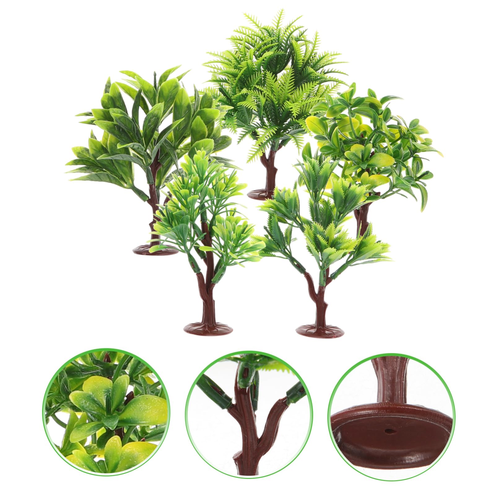 SEWACC 30piezas Árboles Artificiales para Decoración De Adornos De Simulación para Maquetas y De para y