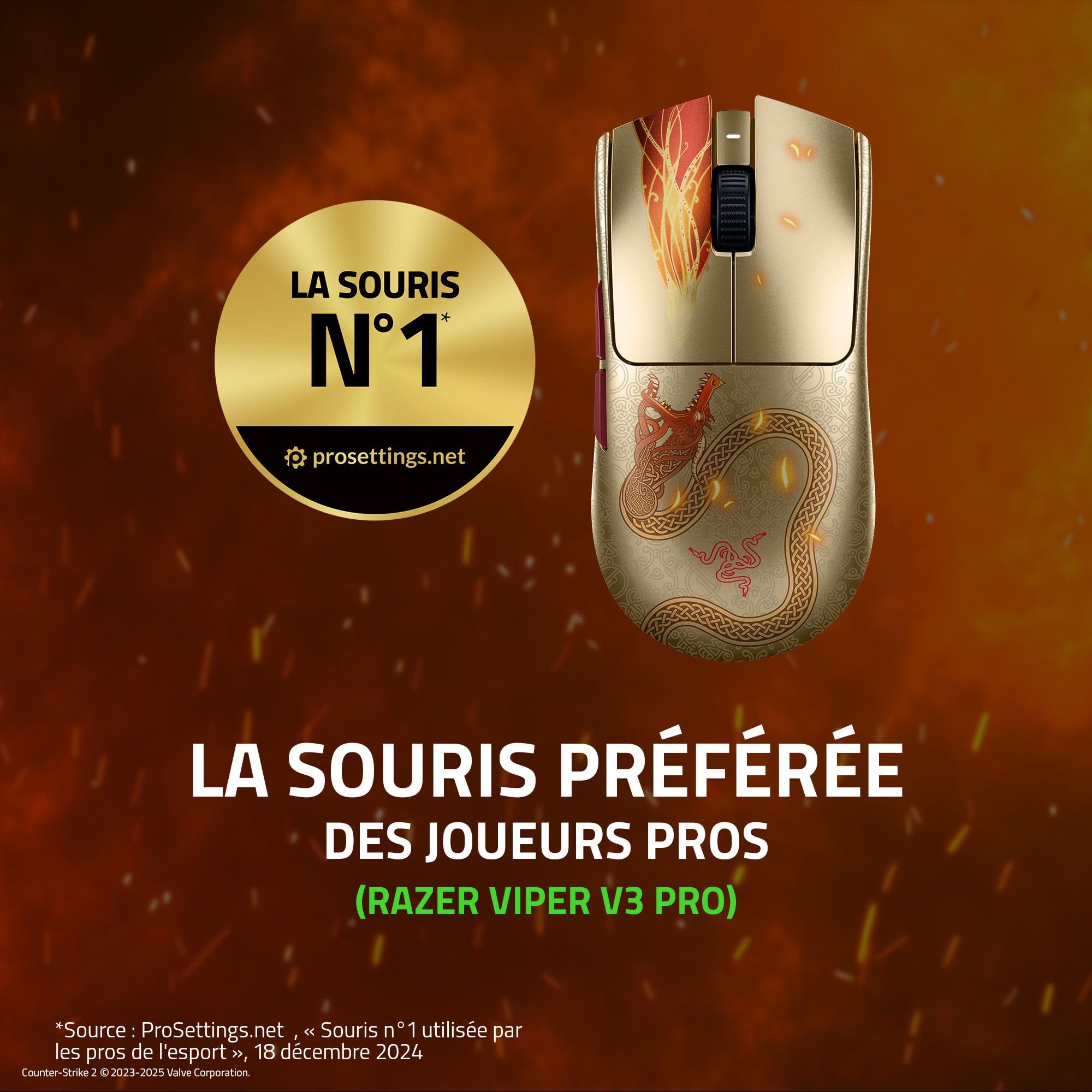Image secondaire de Razer Viper V3 Pro - Souris Gaming Ultra-légère pour e-Sport - Design Dragon Lore