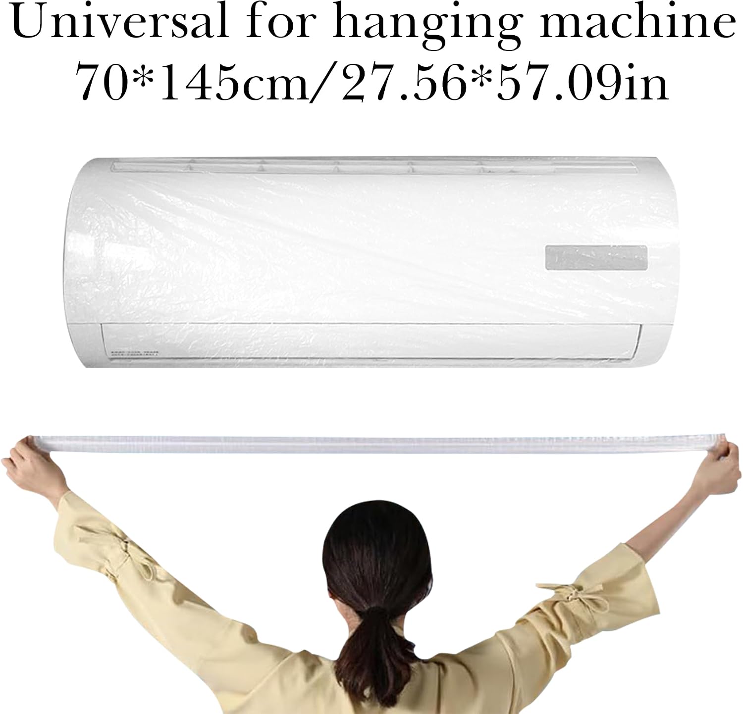 10 Pack Air Conditioner Covers Inside, Indoor Ac Cover Film for Mini Split Air Conditioners, Waterproof Transparent Air Conditioner Dust Cover