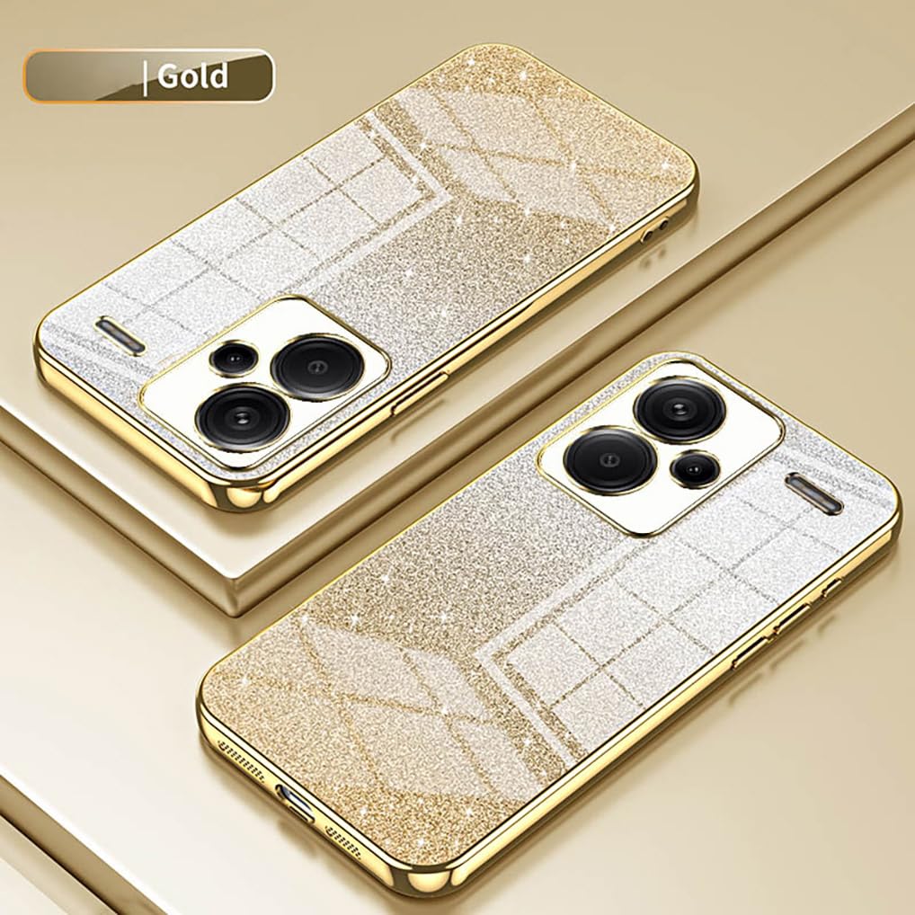 SEAHAI Cover per Xiaomi Redmi Note 14 4G, Custodia Ultra Sottile ed Trasparente in Silicone TPU Morbido, Colori Sfumato Brillantini Motivo Carta