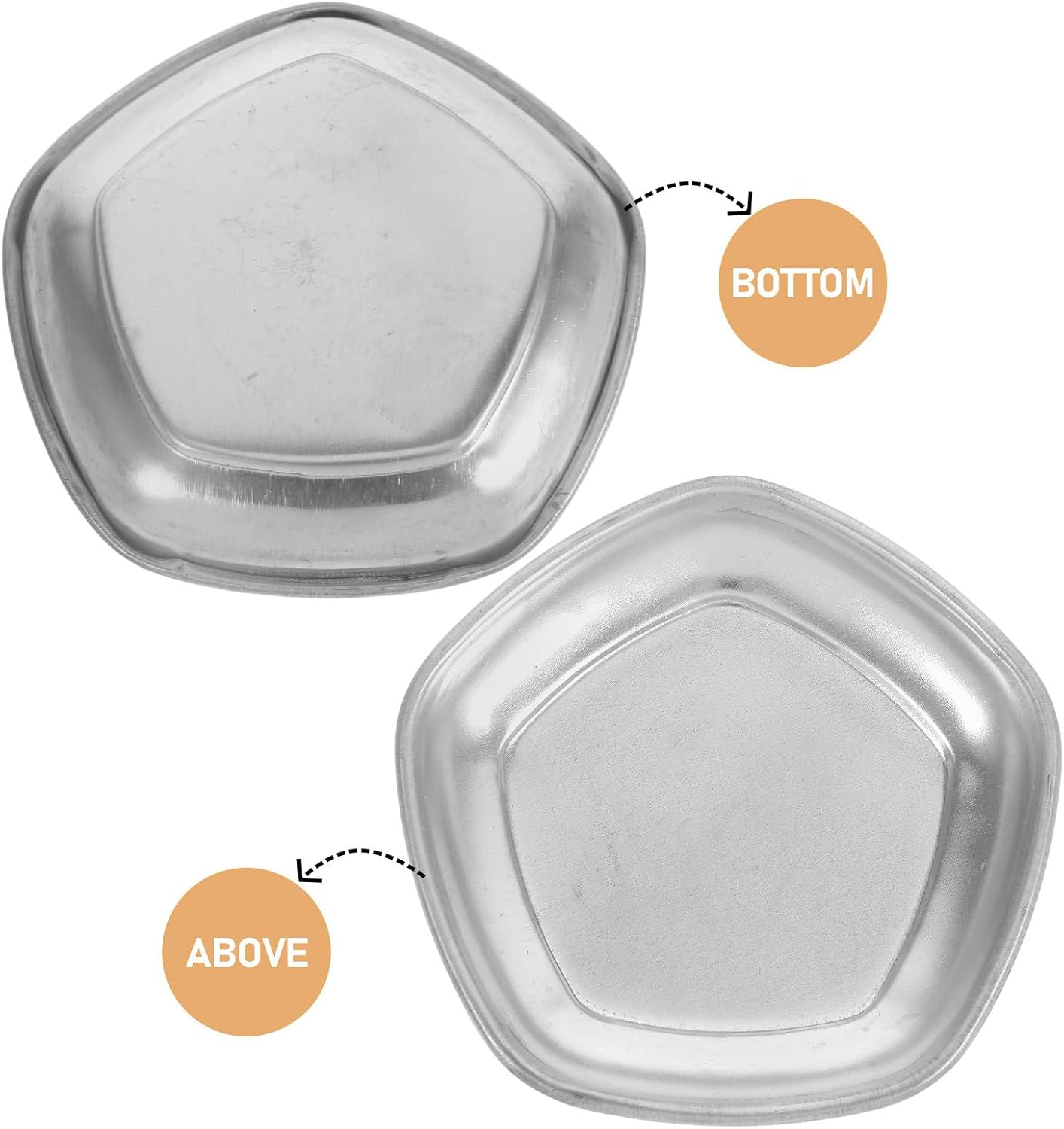 6pcs Alloy Paint Mixing Trays with Smooth Surface for Model Painting and Craft Making, Small Silver Palette Trays for Versatile Use and Precise Color Blending