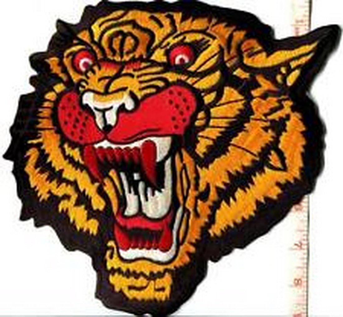 Spinner Tiger cat pooma jaguar lion leopard animal iron-on patch BIG XL 8.75 X 9 inches! Better Bag Cloth Tee Shirt