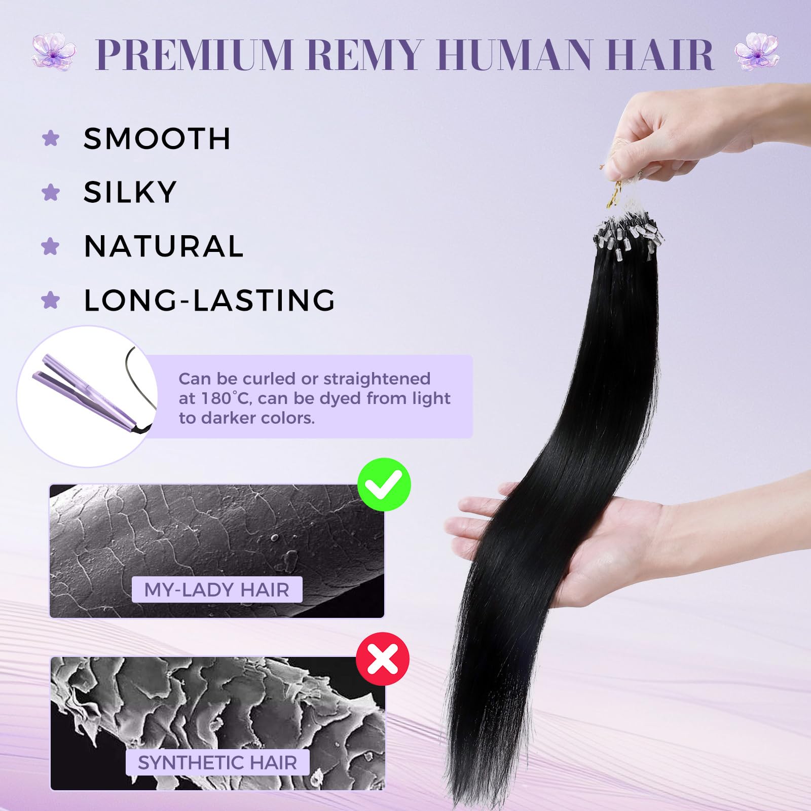 MY-LADY Extension Capelli Veri Clip 8 Pezzi 30cm Doppia Cucitura Extensions Clip Capelli Naturale Umani Lisci per Volume Immediato(#01 Schwarz, 115g)