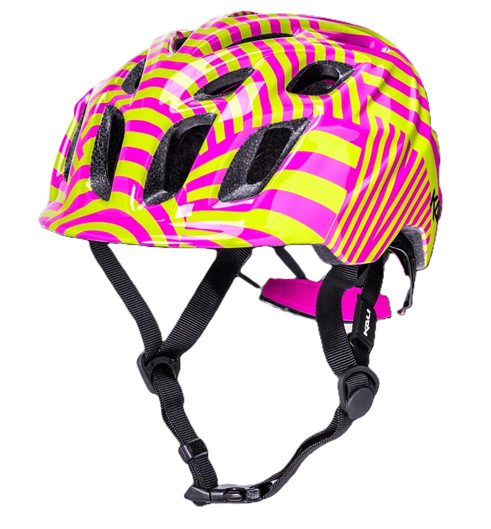 Kali Chakra Child Kids Bike Helmet with Light Highwire Neon Lemonade S