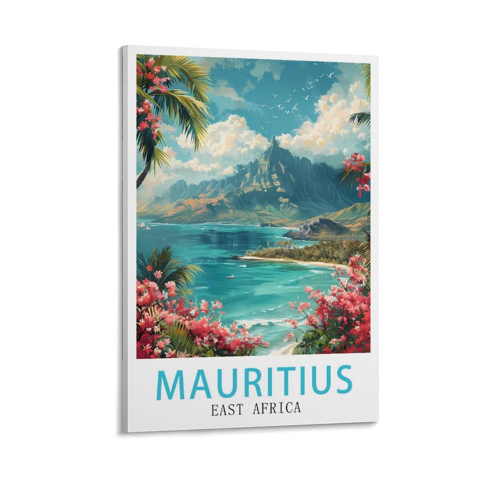 Ynieiluu Frame-Style East Africa Mauritius Vintage Travel Posters 08X12inch(20X30cm) Canvas Art Posters Painting Pictures Wall Art Prints, Wall Decor For Bedroom