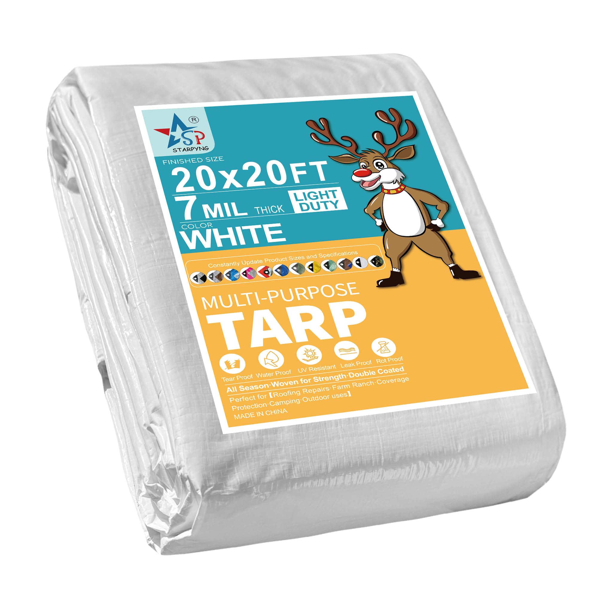 STARPYNG 20x20 White Tarp