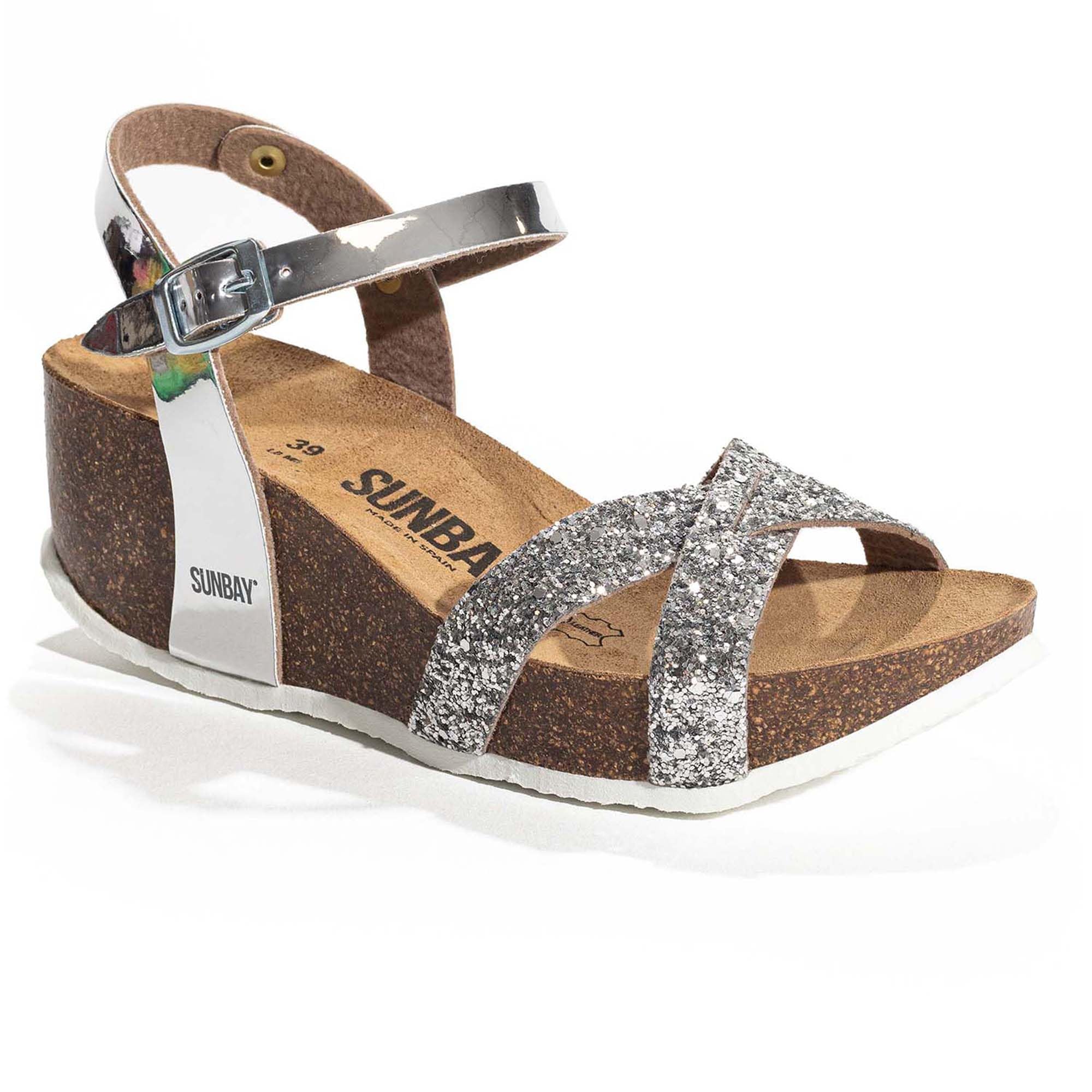 Sandales compensées Pivoine pour Femme – Sandales d'été à Plateforme à Brides croisées – Confortables et stylées