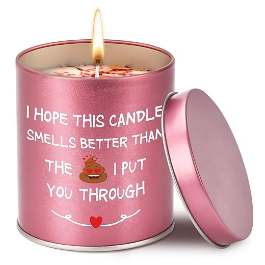 Gifts for Her Wife Girlfriend Mom, I'm Sorry, I Love You Birthday Gifts Idea, Funny Apology Gifts for Her Women, Gardenia Scented Candles