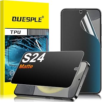 2 Pack for Samsung Galaxy S24 Anti-Glare Matte Privacy Screen Protector 6.2 inch, Smooth and Responsive Touch Flexible EPU Film, [Support Fingerprint Unlock] [Self-Healing] [Not Glass]