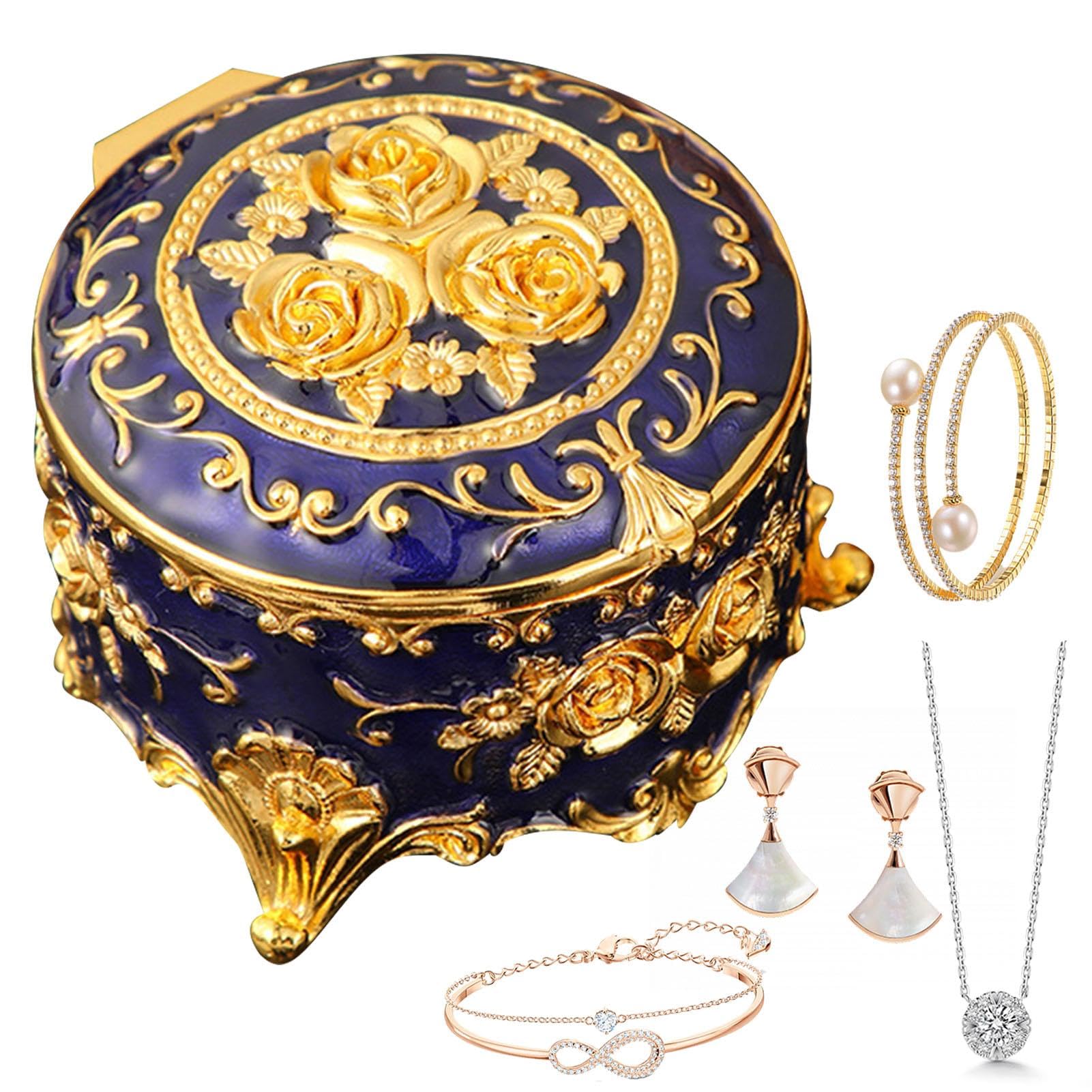 Amazon｜ヴィンテージジュエリー収納ボックス、ヴィンテージメタル