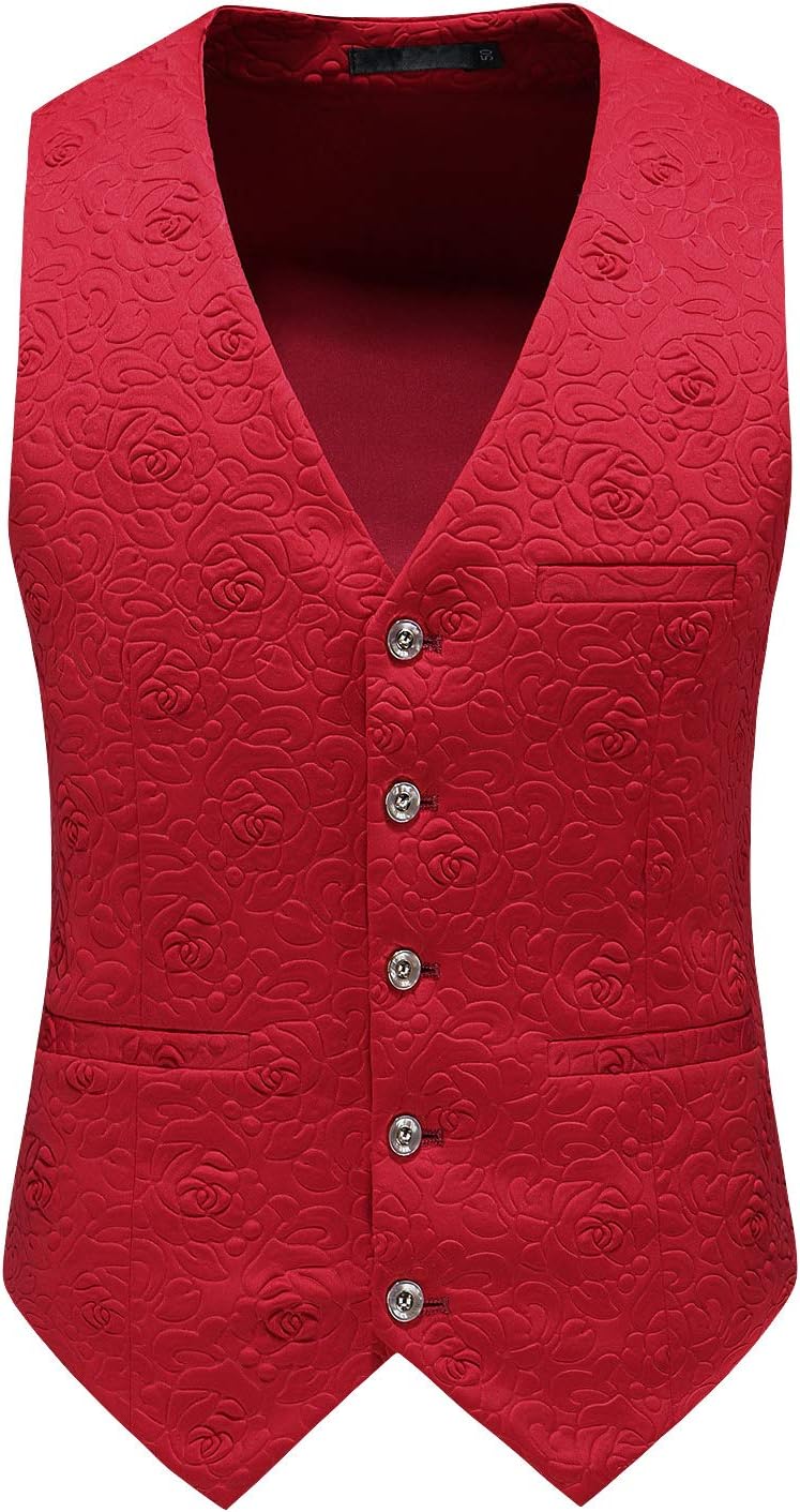 Men's Suits 3 Piece Set Tuxedo Blazer Vest and Pants Slim Skinny Fit Formal Suit for Wedding Prom Black White Red Blue - Image 7