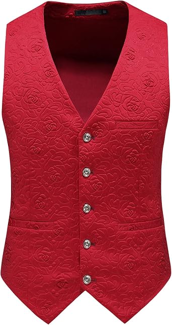Men's Suits 3 Piece Set Tuxedo Blazer Vest and Pants Slim Skinny Fit Formal Suit for Wedding Prom Black White Red Blue