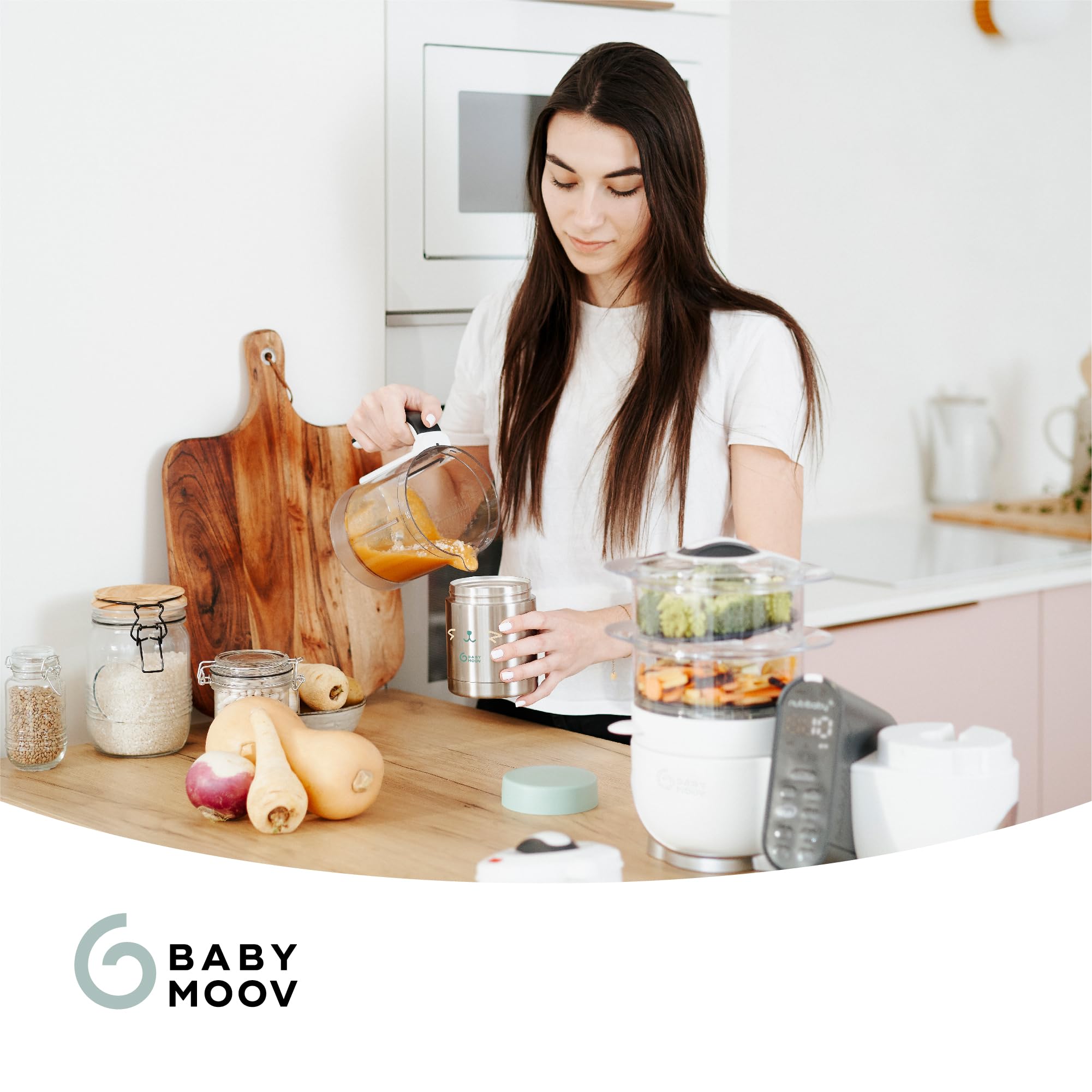 Babymoov Boîte isotherme EAT'S ISY avec double paroi Inox, 350ml - 100% hermétique - Facile à nettoyer et à emporter