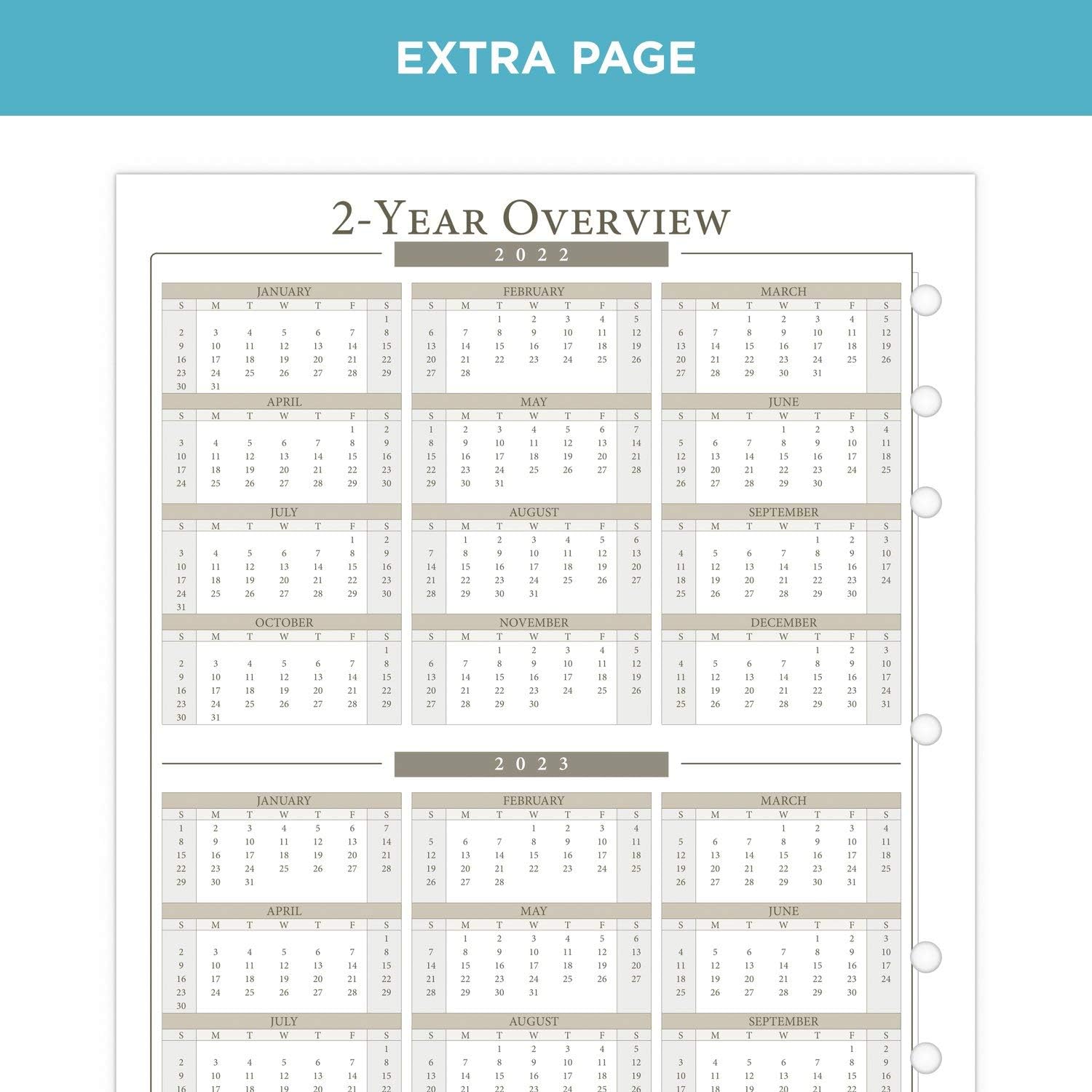2022 Monthly Planner Refill by AT-A-GLANCE, 87329 Day-Timer, Size 5, Folio Size, Loose-Leaf (491-685) - White