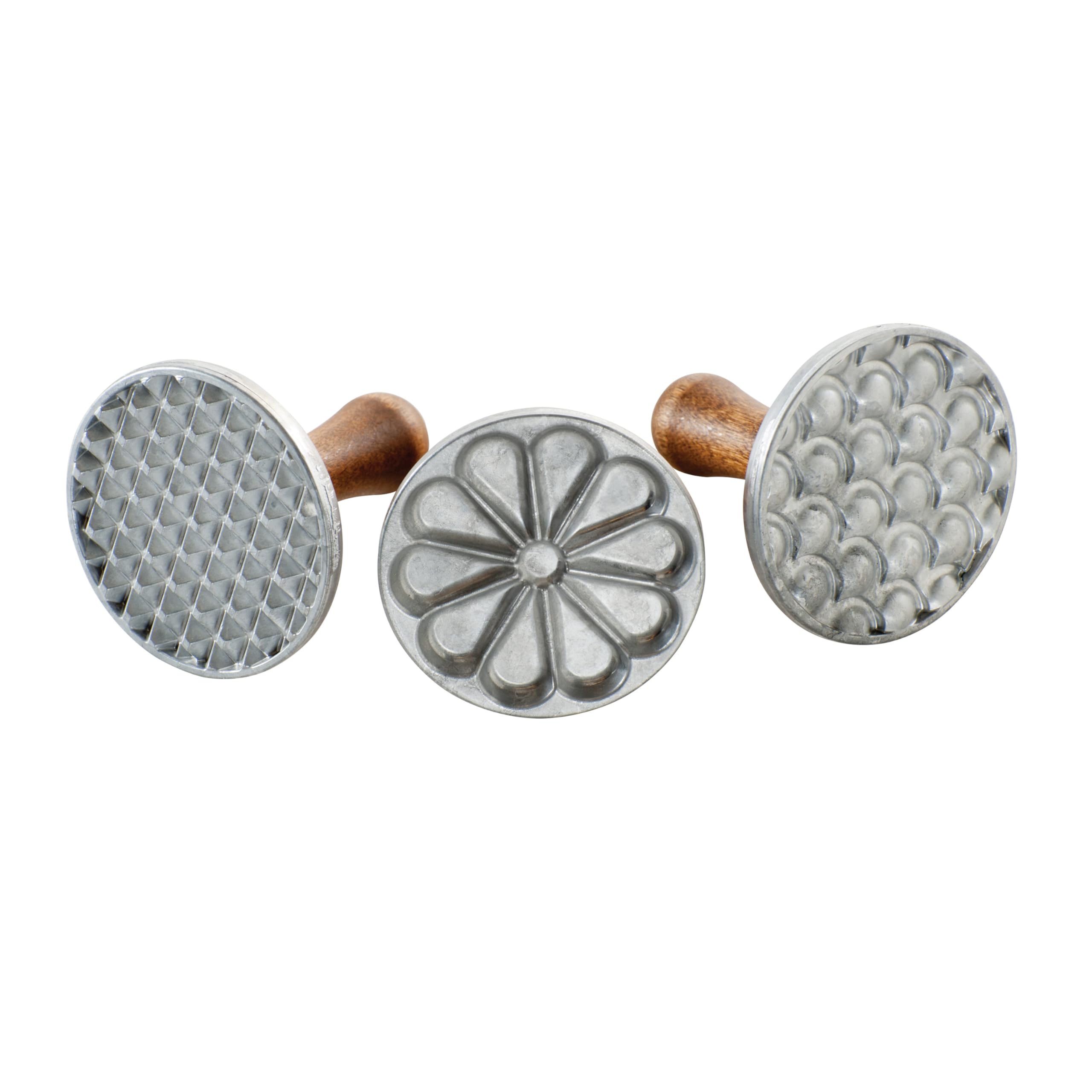 Nordic Ware Heirloom Cookie Stamps (Set of 3), Sturdy Cast Aluminium Cookie Stamp Set, Cookie Press Set Made in the USA, Sturdy and Durable Biscuit Maker Press Set