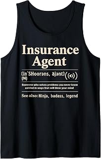 Insurance Agent Occupation Insurer Job Profession Tank Top