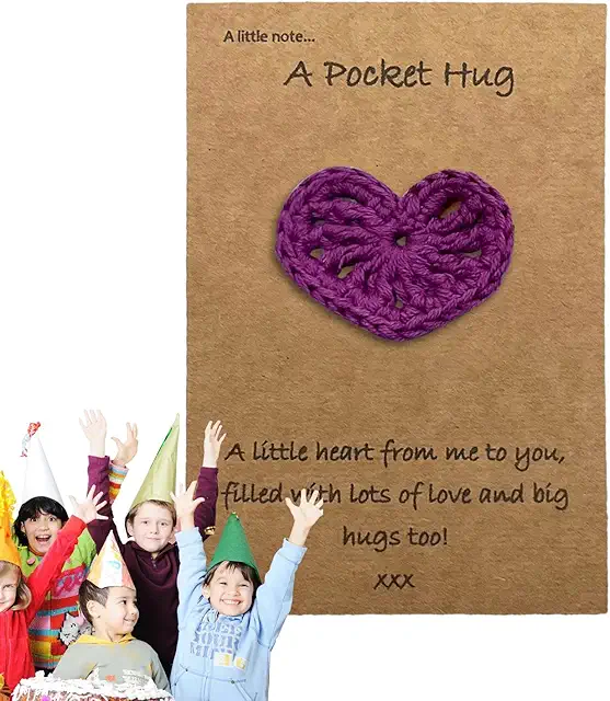 Handmade Crochet Heart Pocket Plush Toy - Haak Knuffel