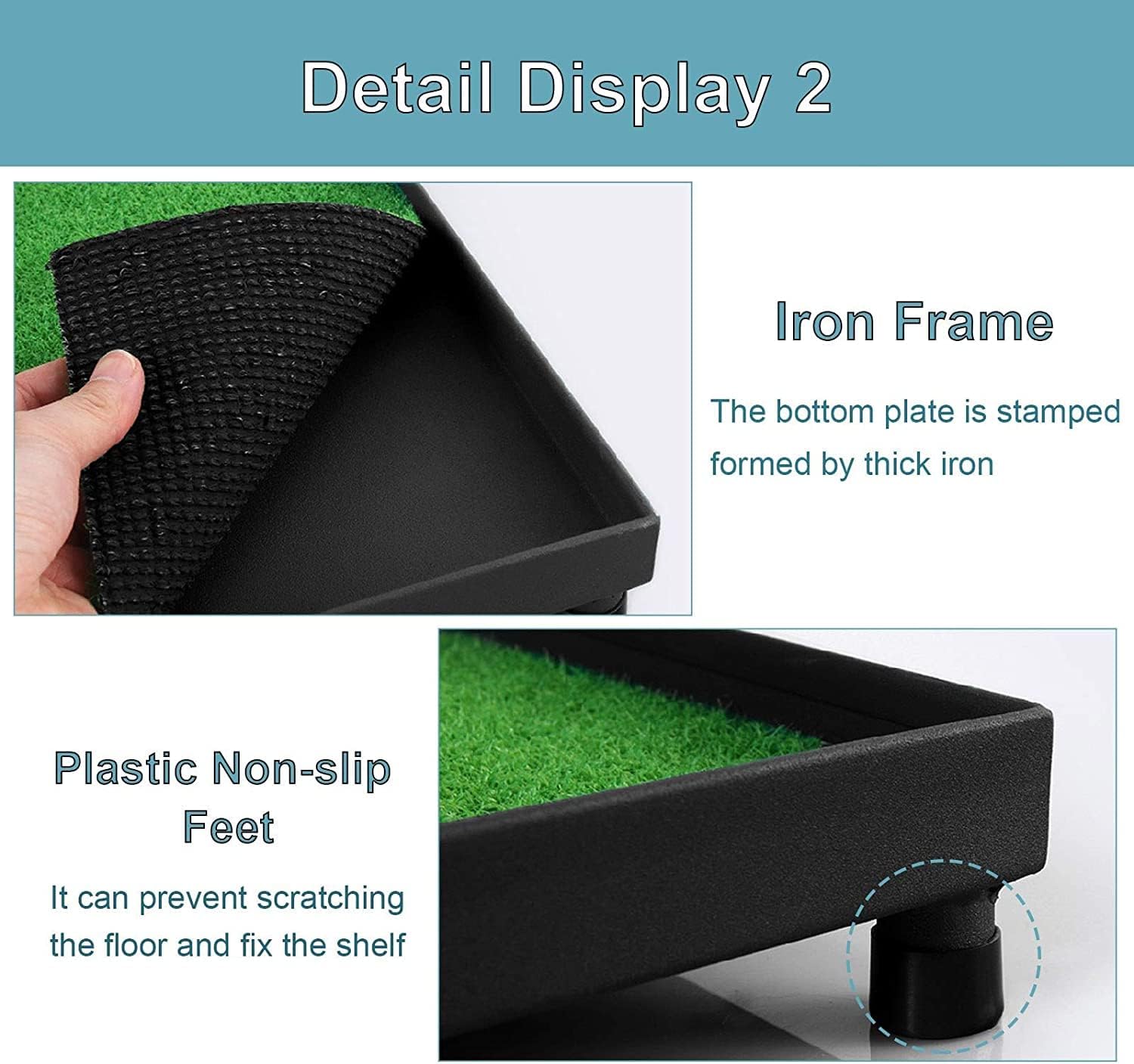 Katzowen 9 Holes Garage Golf Club Storage Holder Rack with Acrylic Backing Plate & Lawn Mat, Putter Display Organizer Stand for Men, Golfer, Practice Clubs