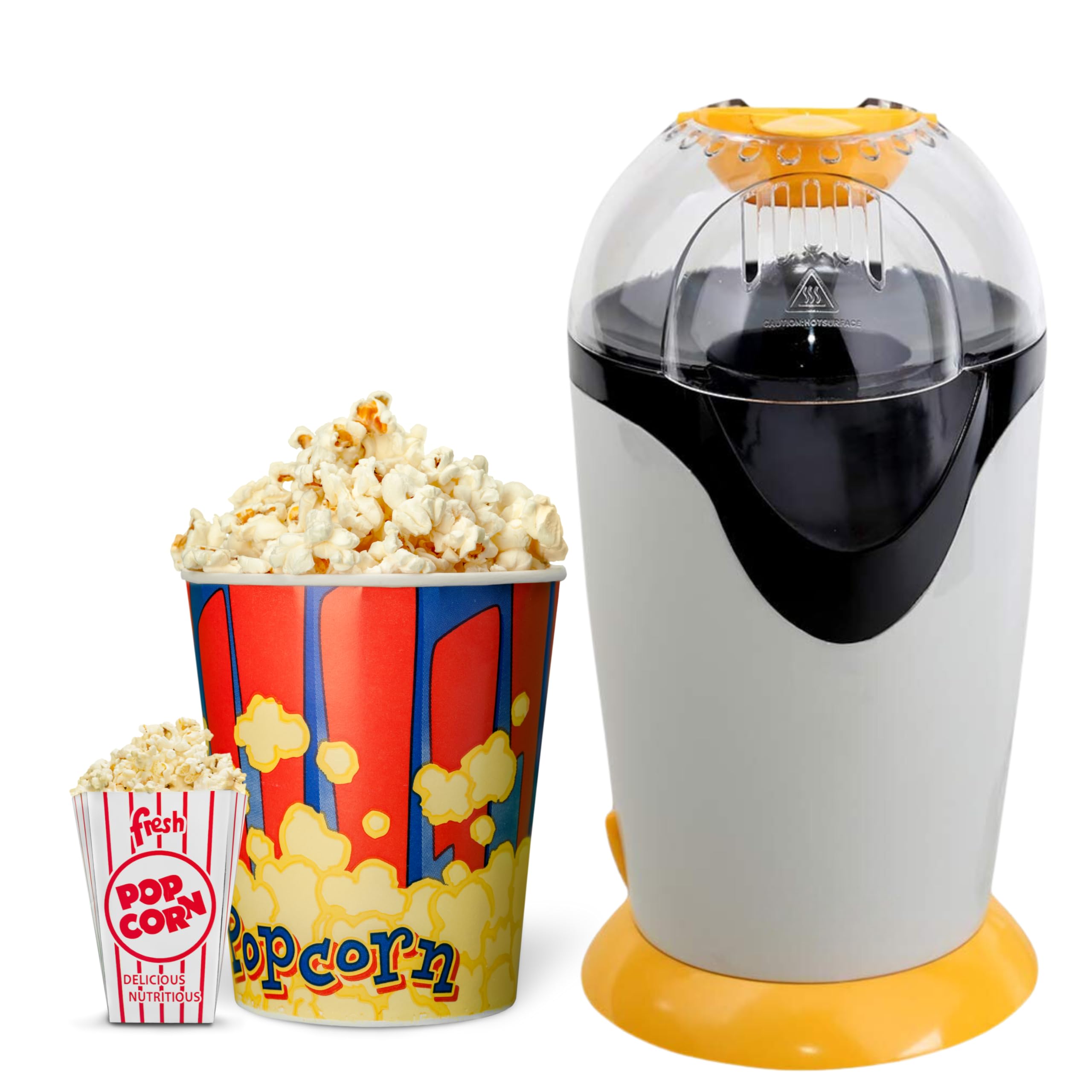 Drumstone (𝗦𝗽𝗲𝗰𝗶𝗮𝗹 𝟱 𝗬𝗲𝗮𝗿𝘀 𝗪𝗮𝗿𝗿𝗮𝗻𝘁𝘆) Oil-Free Popcorn Maker | 3-Minute Snack Machine | Multipurpose Snack Maker for Home | Instant Popcorn & Snacks, Compact Design (White)-image-39