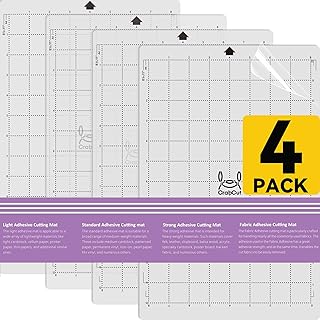 Cutting Mats for Silhouette Portrait 3/4: 8"x12" 4 Pack Standard Stickness Dot Design Durable Long Lasting Replacement Sticky Cut Mat for HTV Vinyl Cardstock Projects